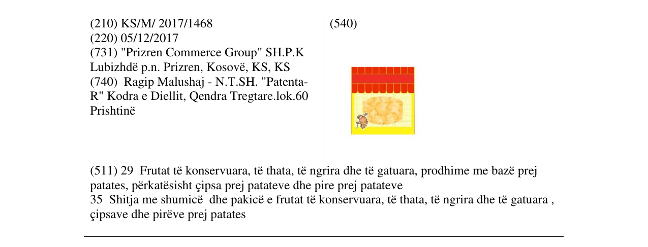 Zëri i markës Markë figurative në buletin