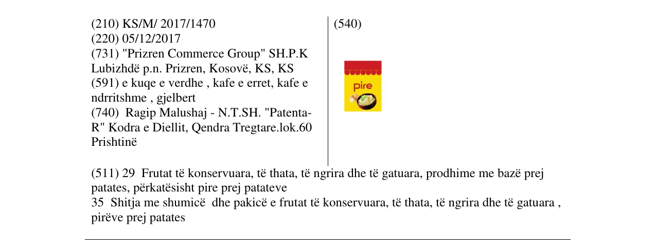 Zëri i markës Markë figurative në buletin