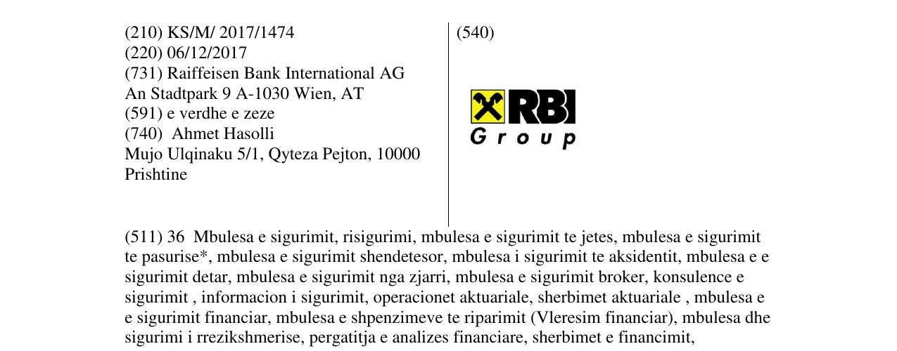 Zëri i markës Markë figurative në buletin