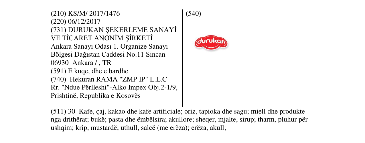 Zëri i markës Markë figurative në buletin