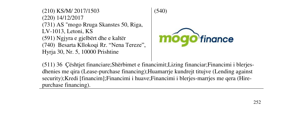 Zëri i markës AS "mogo në buletin