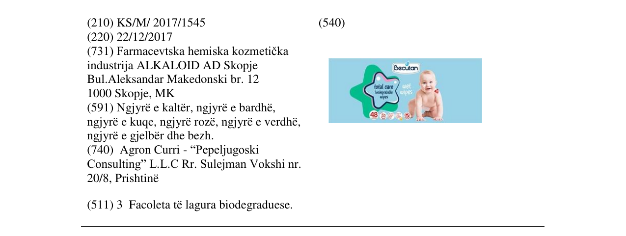 Zëri i markës Becutan në buletin