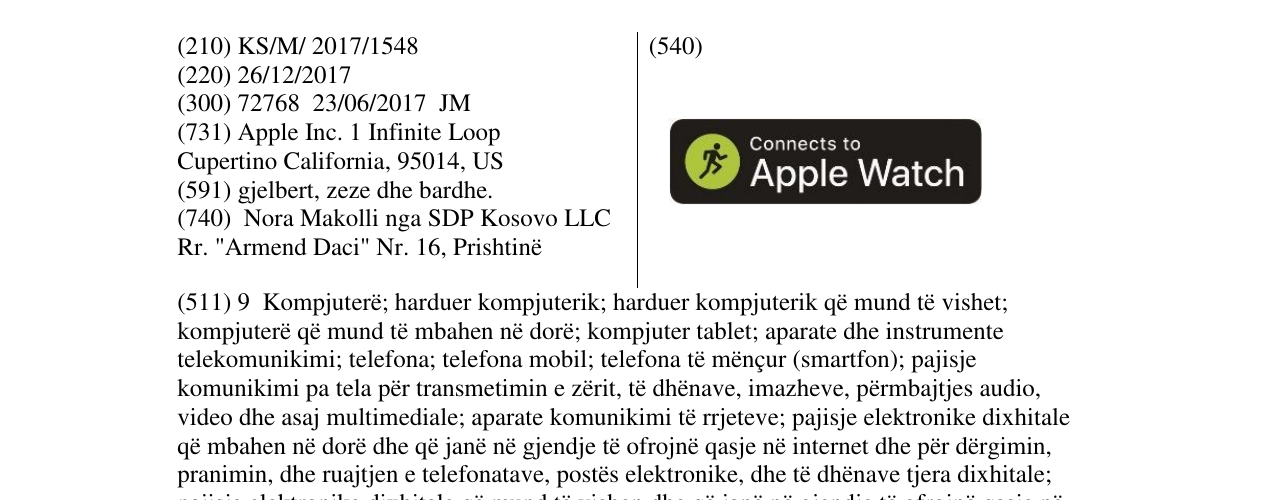 Zëri i markës Apple Watch në buletin