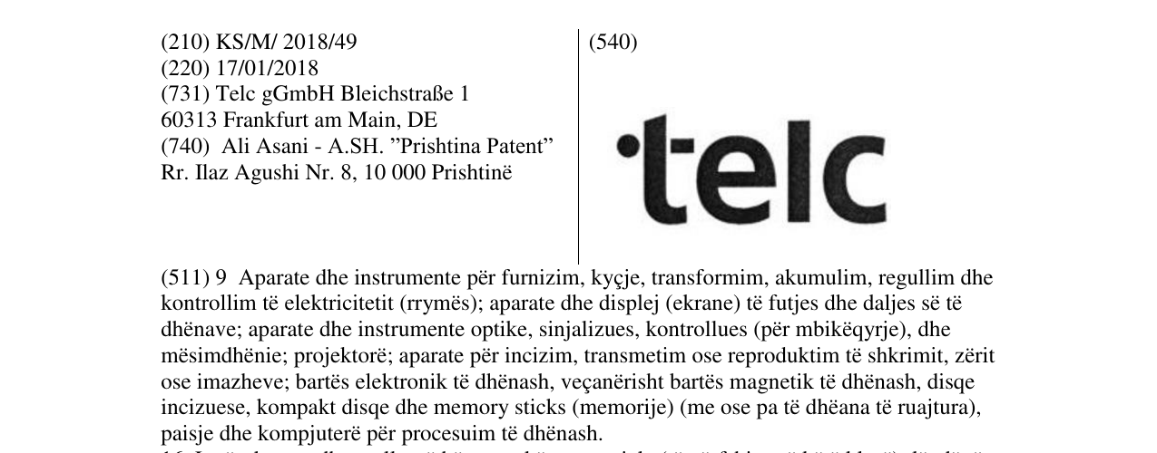 Zëri i markës telc në buletin