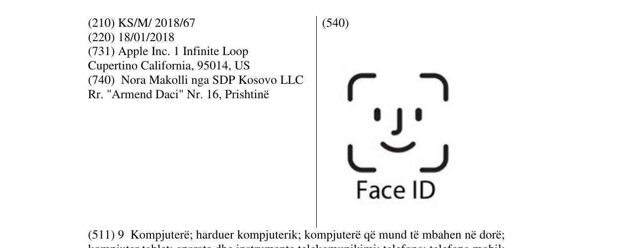 Zëri i markës Face ID në buletin