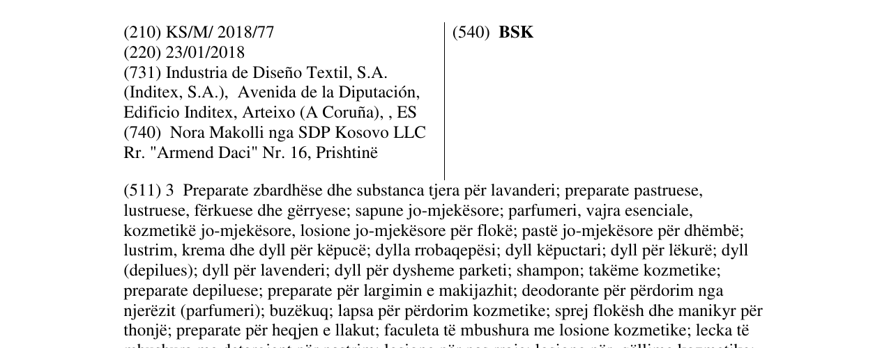 Zëri i markës BSK në buletin