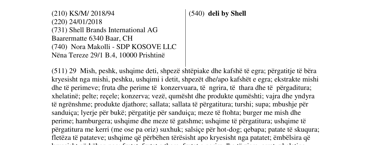 Zëri i markës deli by Shell në buletin