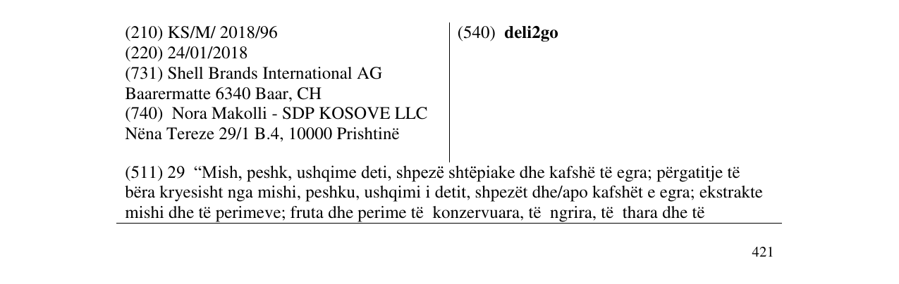 Zëri i markës deli2go në buletin