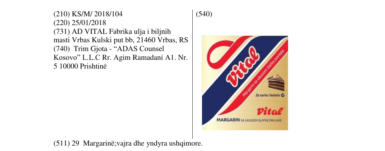 Zëri i markës VITAL në buletin