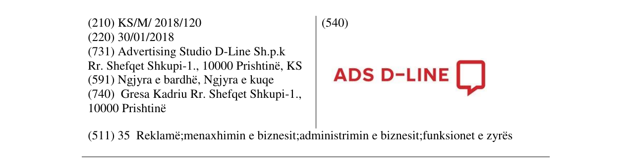 Zëri i markës ADS D-LINE në buletin