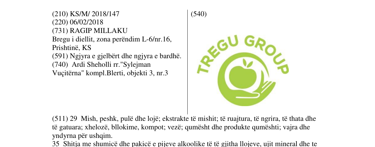 Zëri i markës TREGU GROUP në buletin