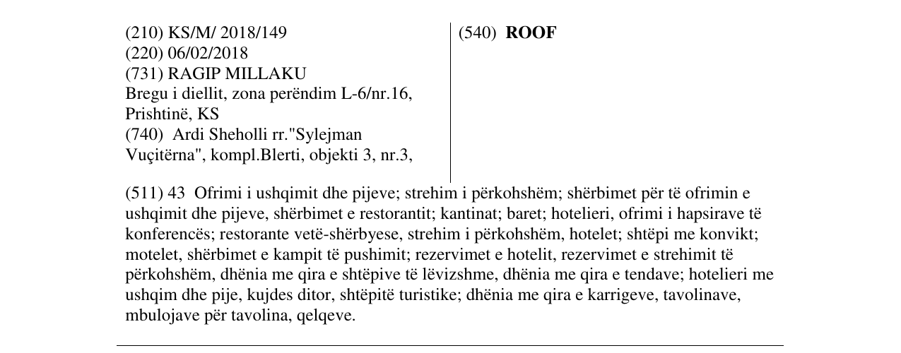 Zëri i markës ROOF në buletin
