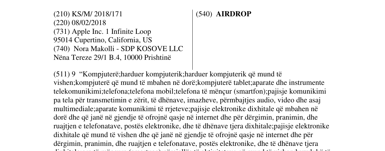 Zëri i markës AIRDROP në buletin