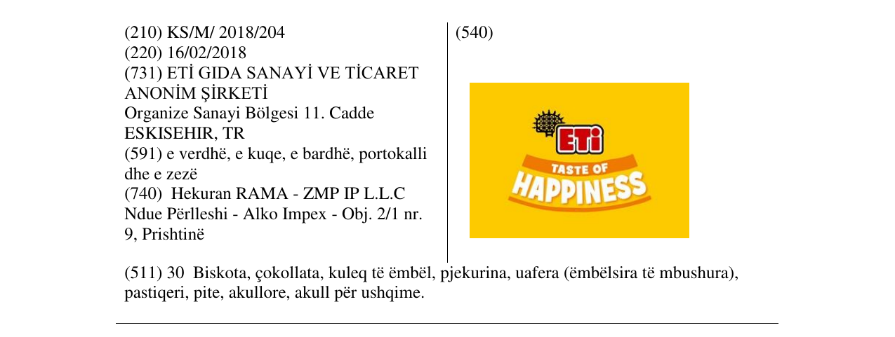 Zëri i markës ETi në buletin