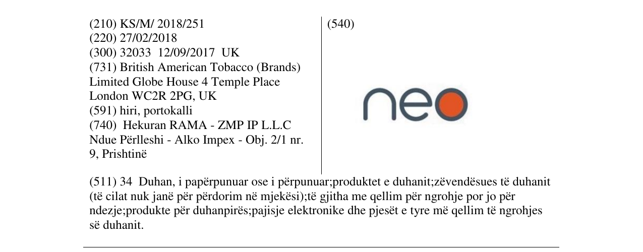 Zëri i markës neo në buletin