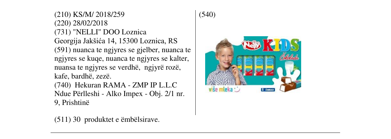 Zëri i markës Nelly KIDS në buletin
