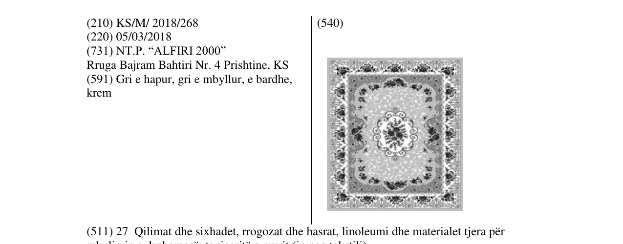 Zëri i markës Markë figurative në buletin