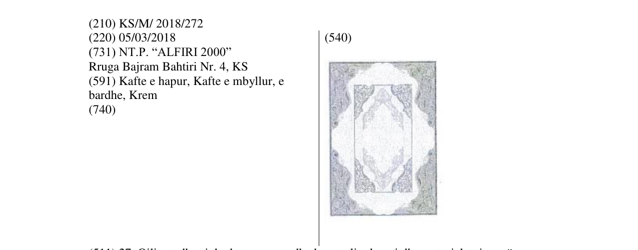 Zëri i markës Markë figurative në buletin