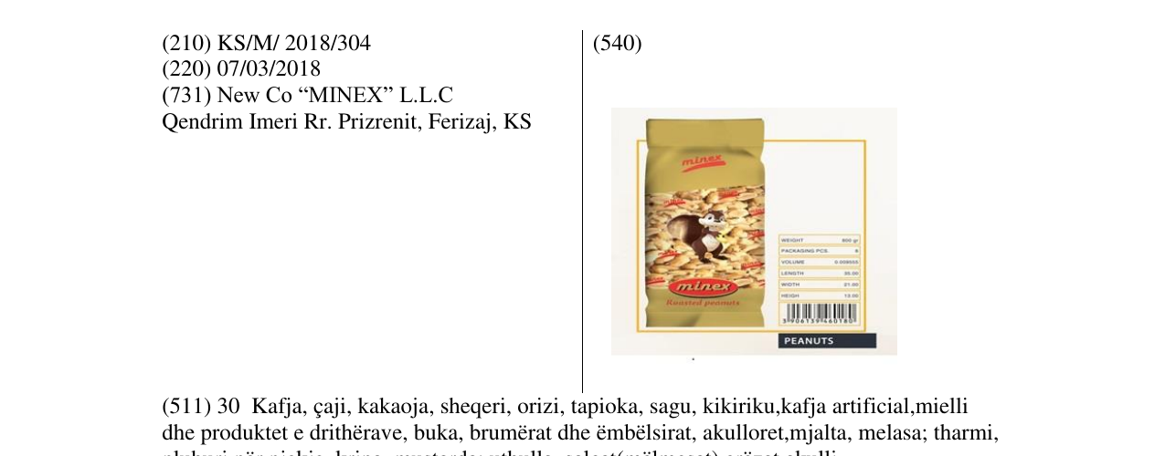 Zëri i markës minex në buletin