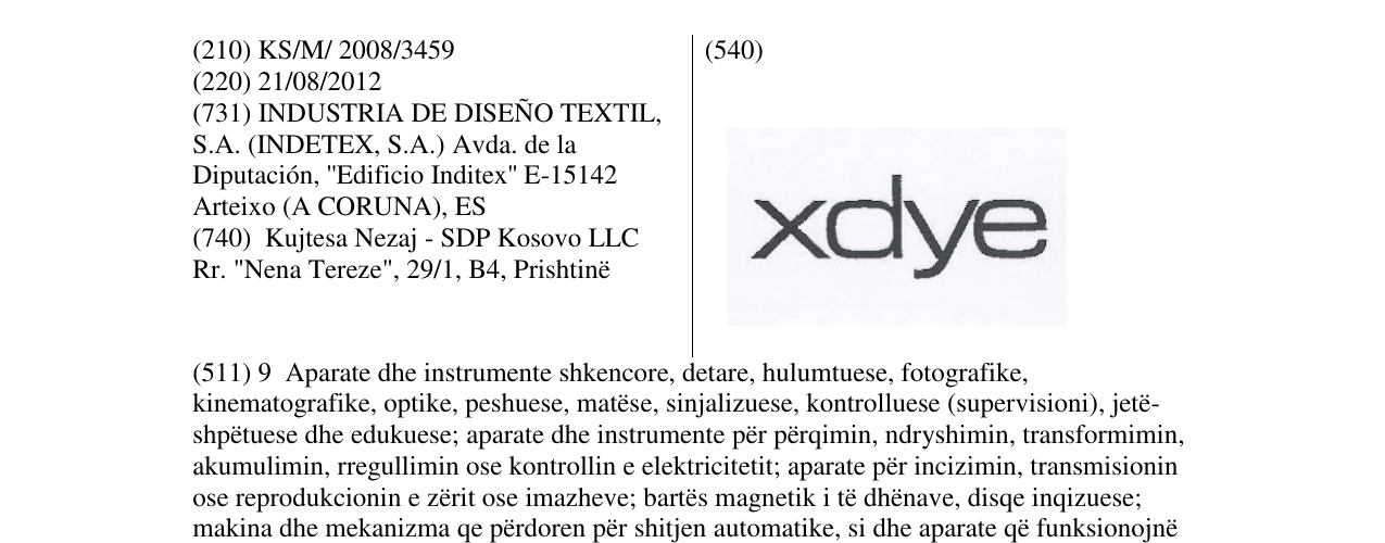 Zëri i markës xdye në buletin