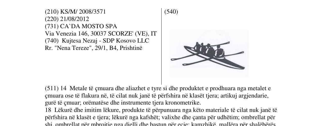 Zëri i markës Markë figurative në buletin