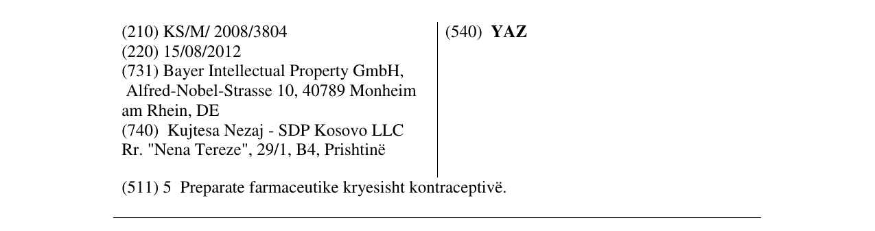 Zëri i markës YAZ në buletin