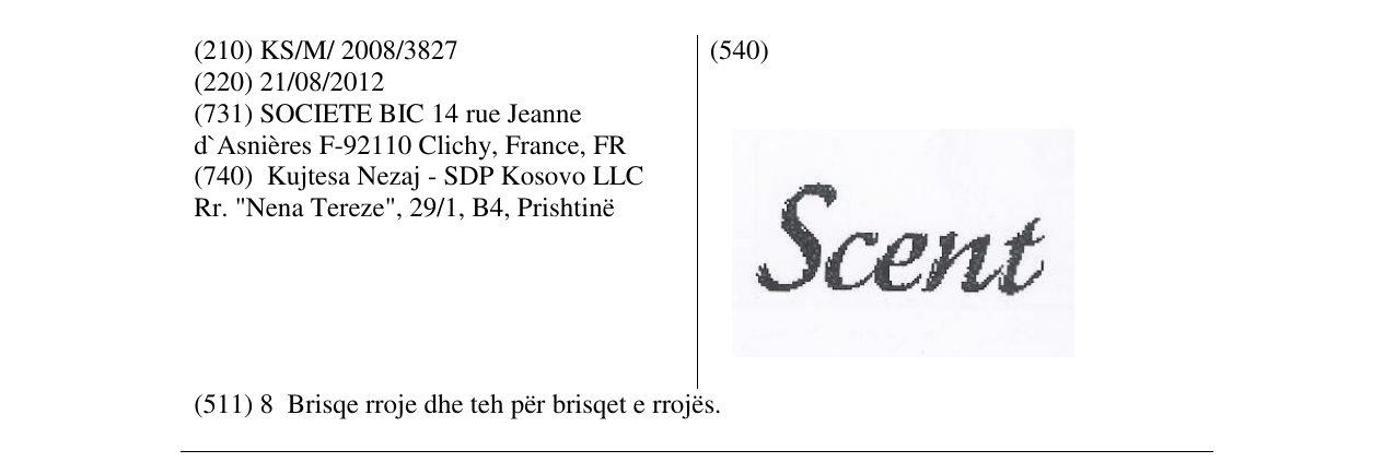 Zëri i markës Scent në buletin