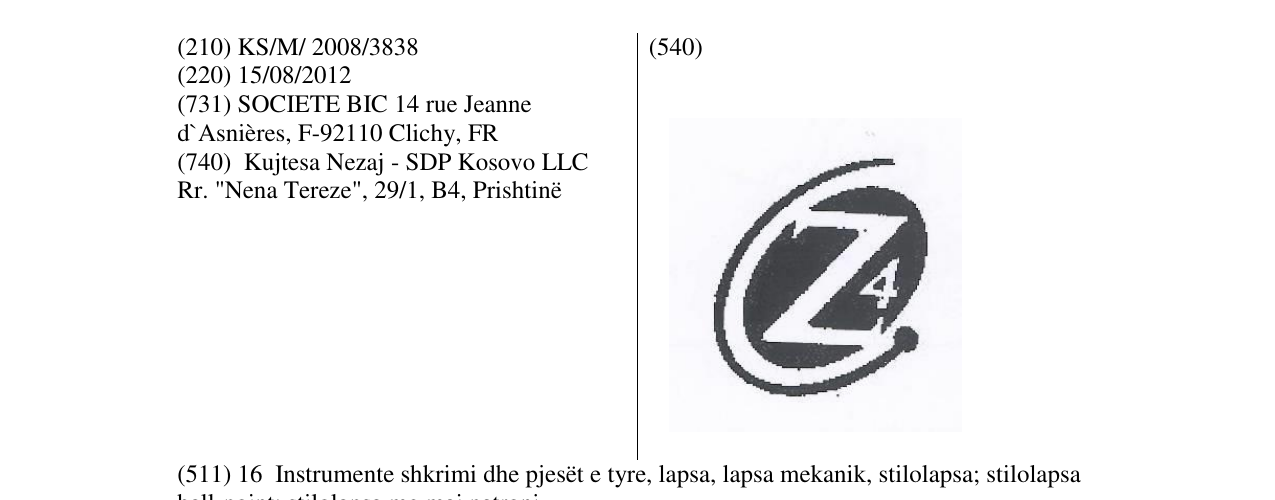 Zëri i markës Z4 në buletin