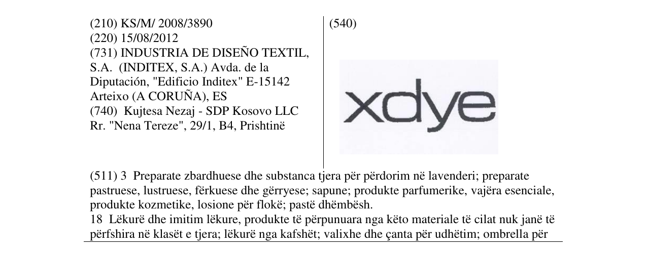 Zëri i markës xdye në buletin