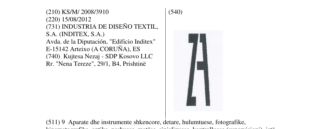 Zëri i markës Markë figurative në buletin