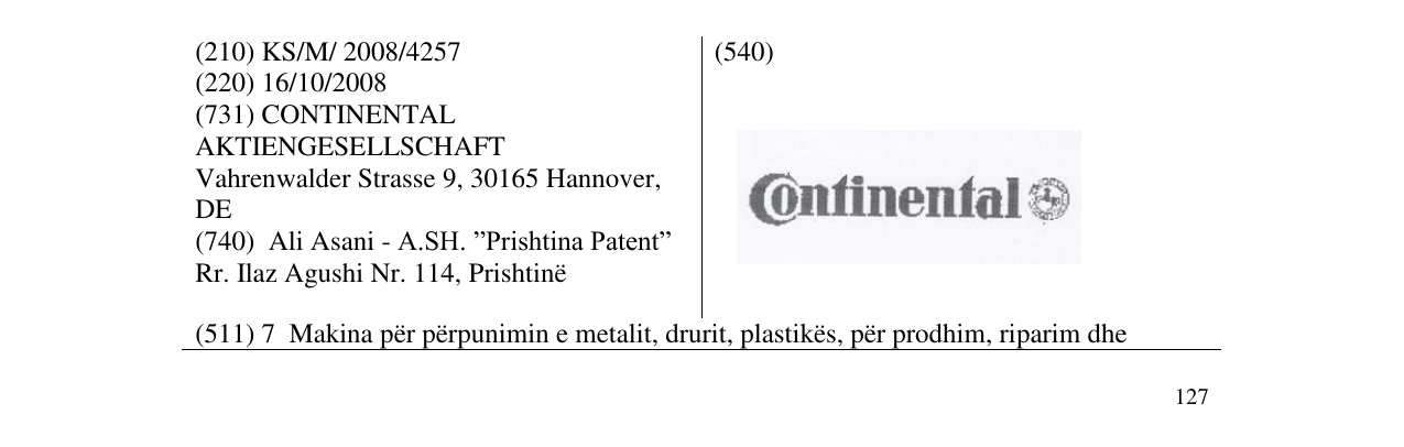 Zëri i markës Markë figurative në buletin
