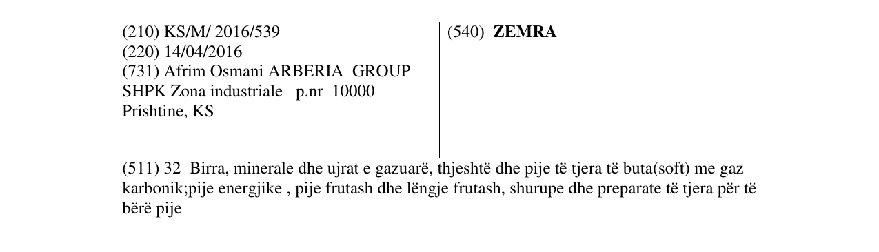 Zëri i markës ZEMRA në buletin