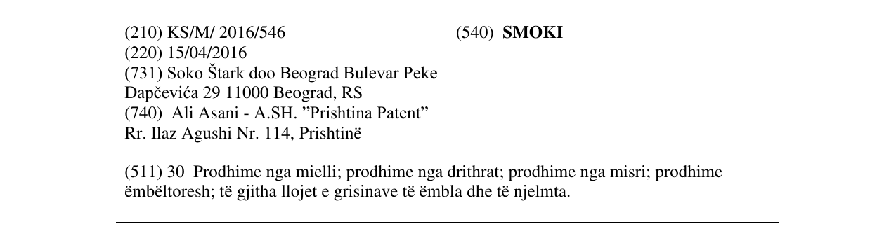 Zëri i markës SMOKI në buletin