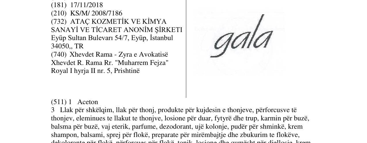 Zëri i markës Markë figurative në buletin