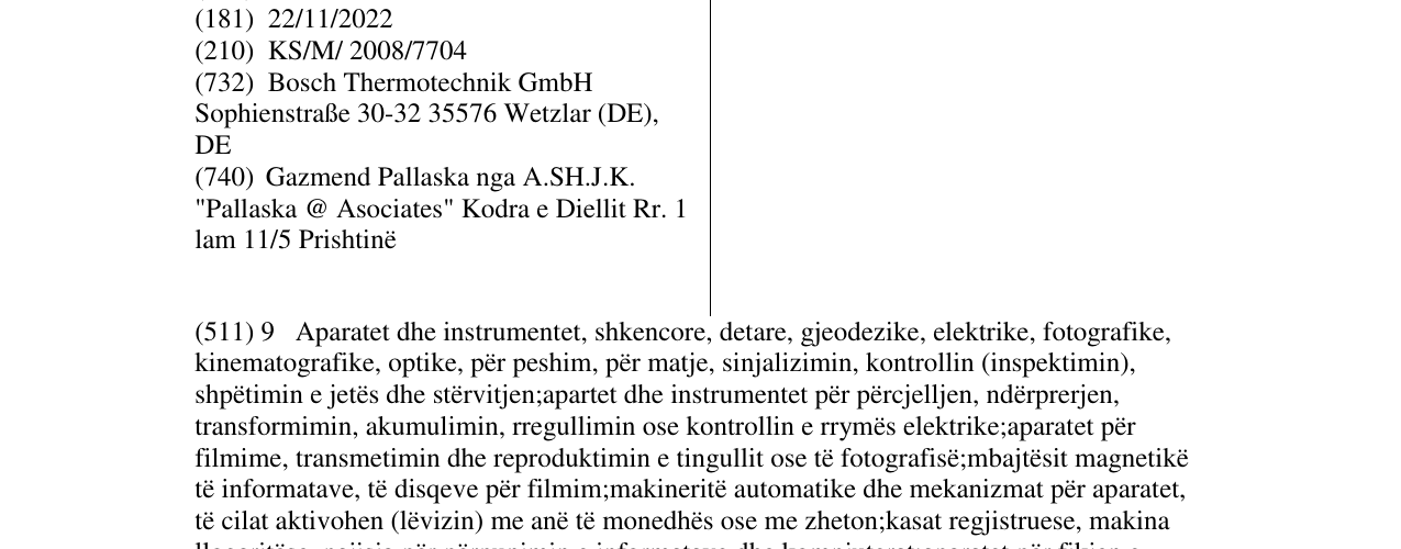 Zëri i markës EMS në buletin