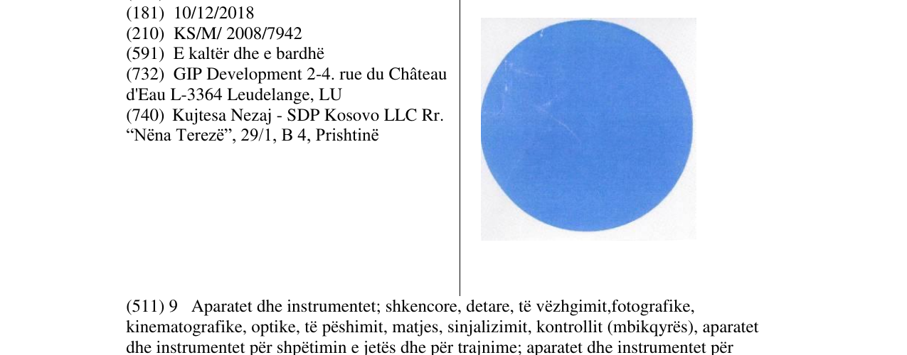 Zëri i markës Markë figurative në buletin