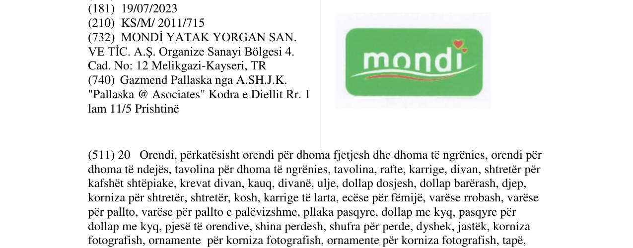 Zëri i markës Markë figurative në buletin
