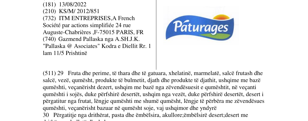 Zëri i markës Markë figurative në buletin