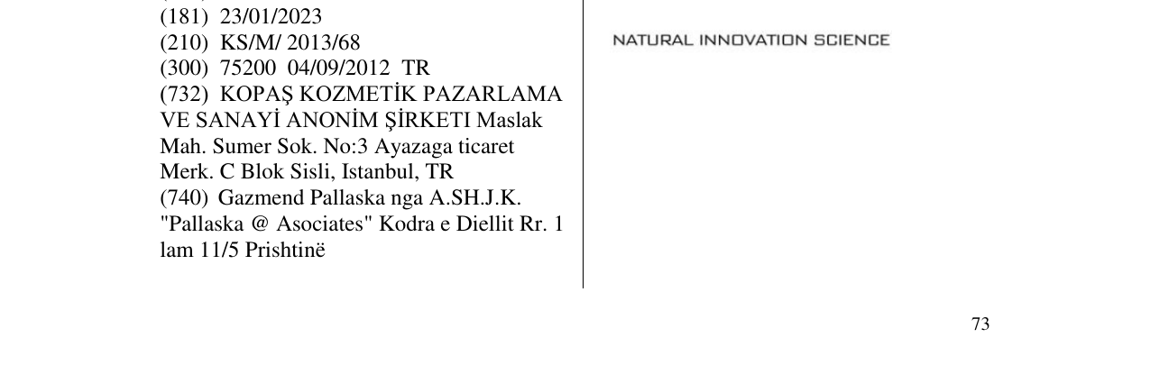 Zëri i markës Markë figurative në buletin