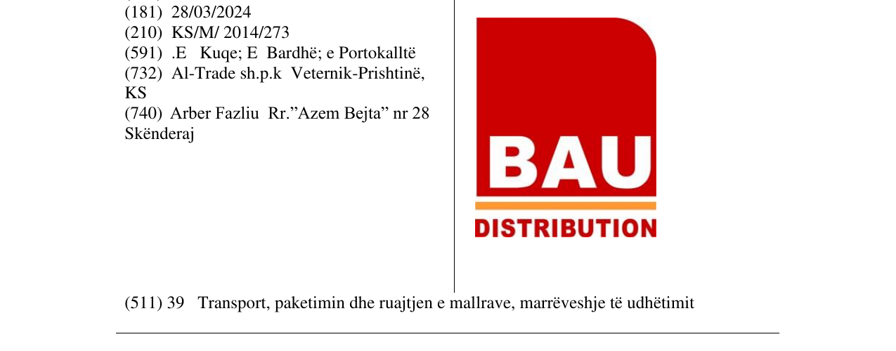 Zëri i markës BAU DISTRIBUTION në buletin