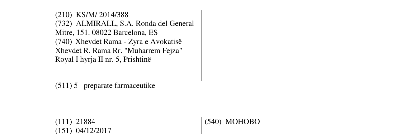 Zëri i markës MONOVO në buletin