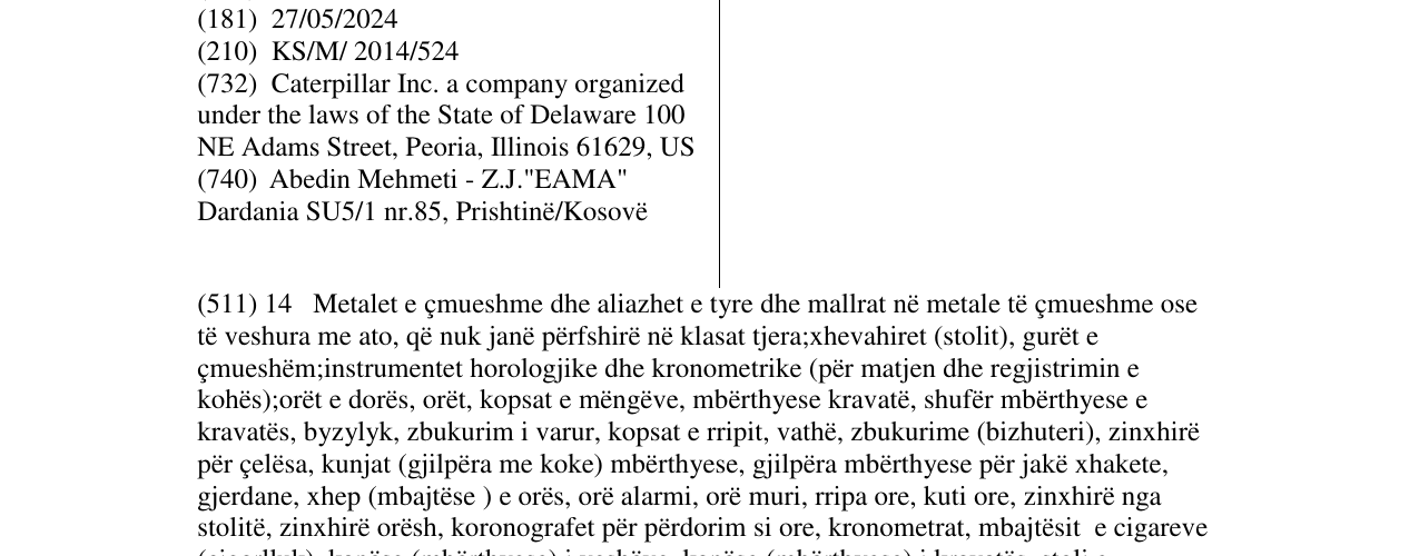 Zëri i markës CAT në buletin