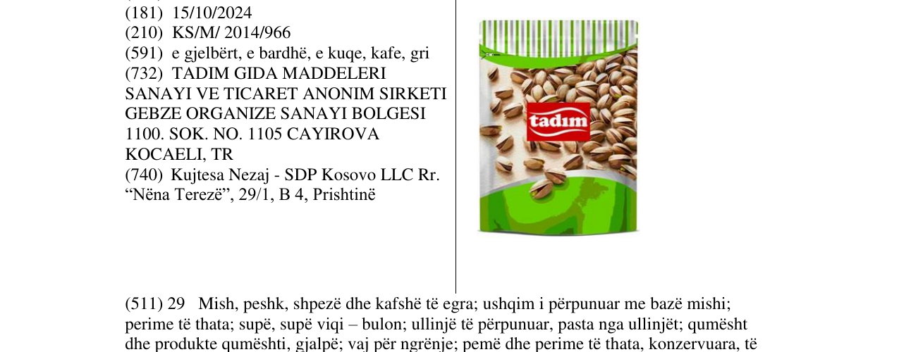 Zëri i markës tadim në buletin