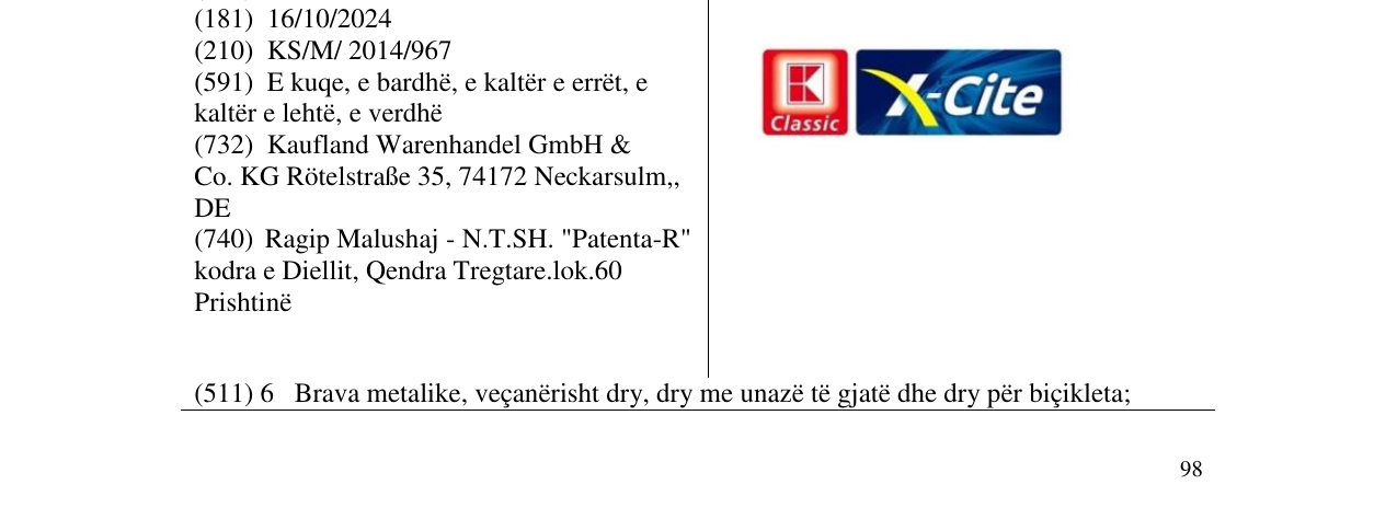Zëri i markës Markë figurative në buletin