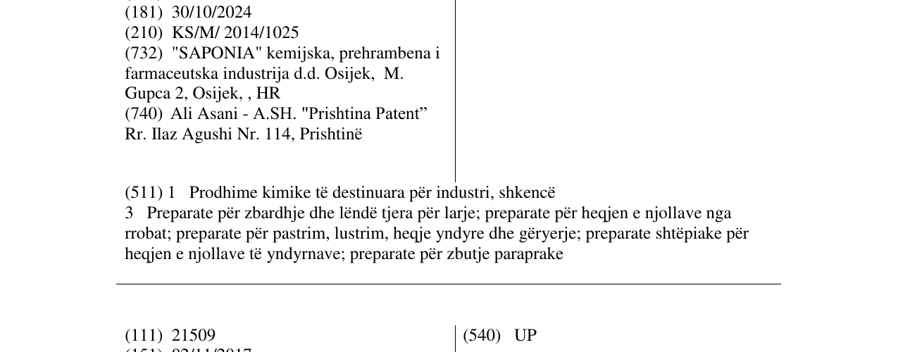 Zëri i markës FAKS HELIZIM NATURAL&SENSITIVE në buletin