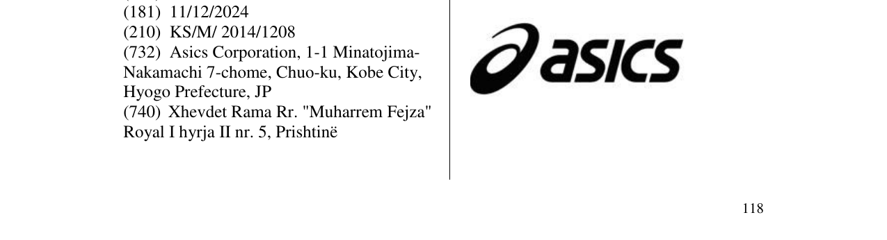 Zëri i markës asics në buletin
