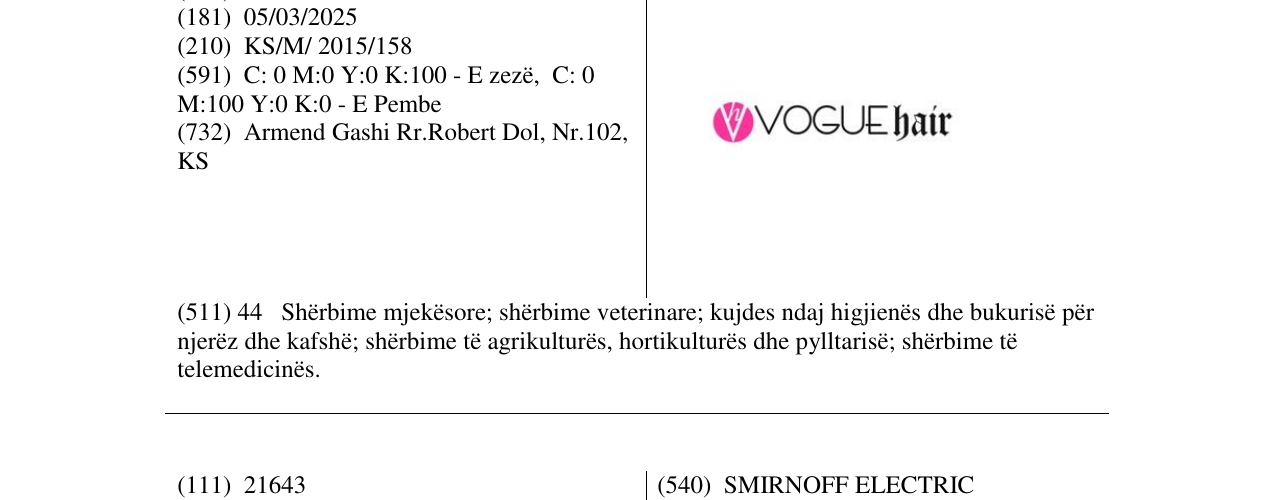 Zëri i markës VOGUE hair në buletin