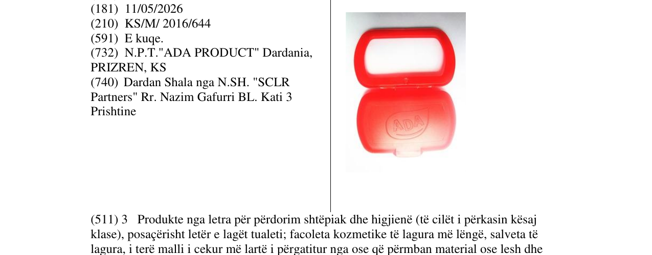 Zëri i markës ADA në buletin