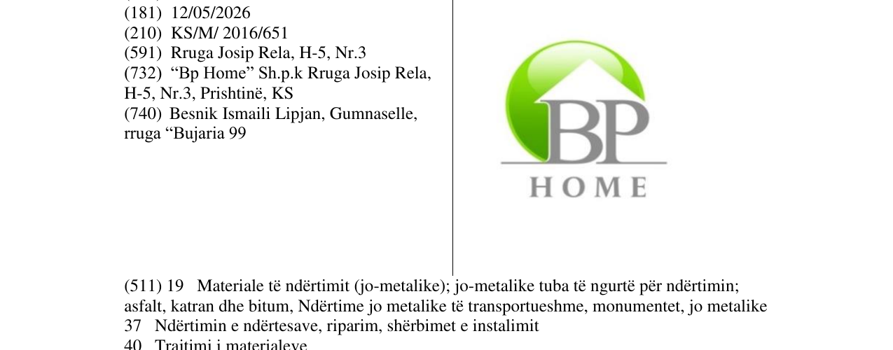 Zëri i markës BP HOME në buletin