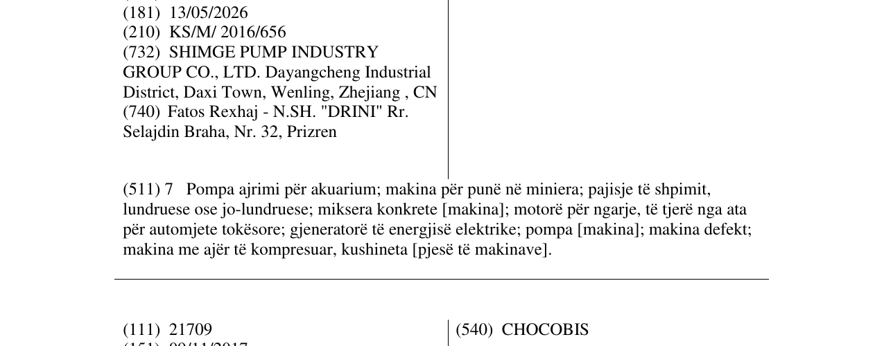 Zëri i markës ADELINO në buletin